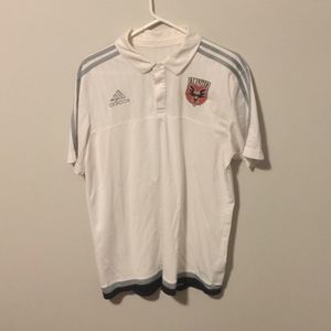 Adidas Climalite D.C. United White Polo size large